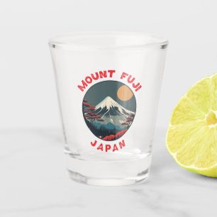 Verre A Shot Le Mont Fuji Japon cercle en détresse