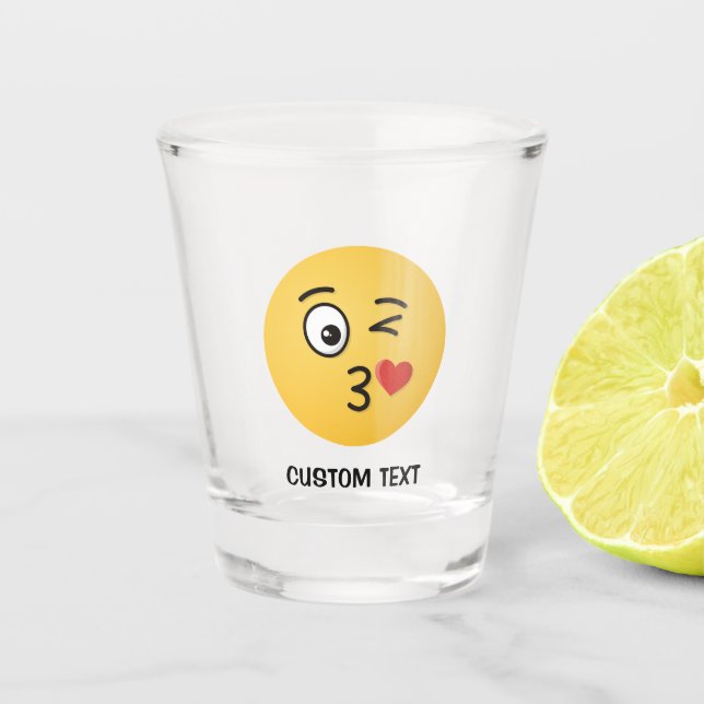 Verre A Shot Le visage Jetant un baiser (Devant)