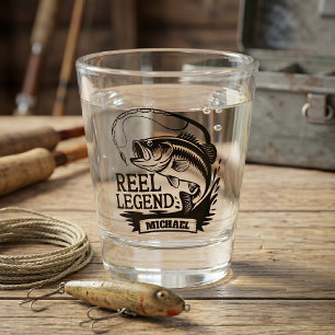 Verre A Shot Légende de pêche personnalisée