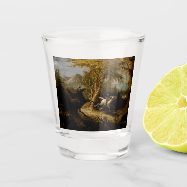 Verre A Shot Légende du cavalier sans tête fantôme d'Halloween (Devant)