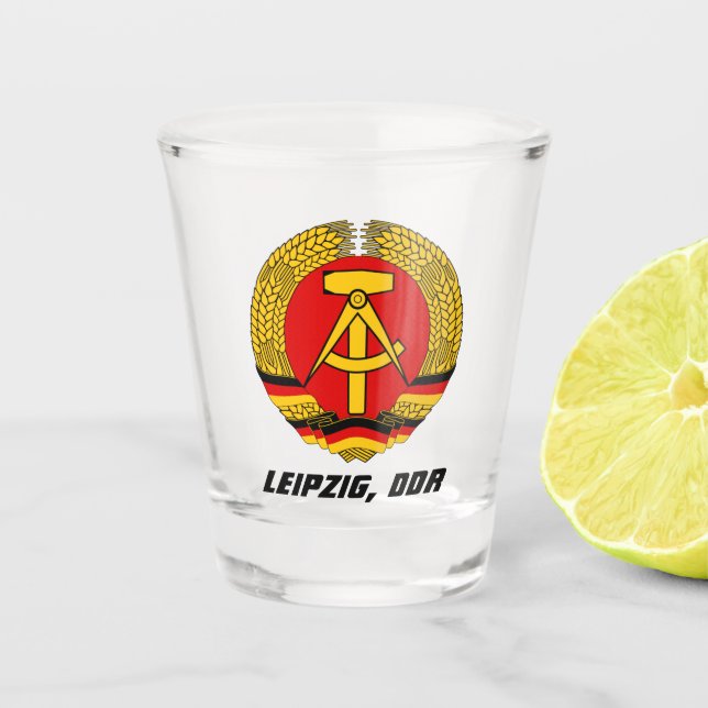 Verre A Shot Leipzig, DDR - Allemagne de l'Est (Devant)