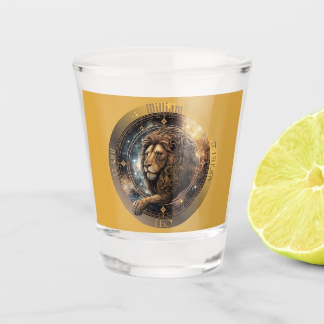 Verre A Shot Leo Zodiac personnalisable (Devant)
