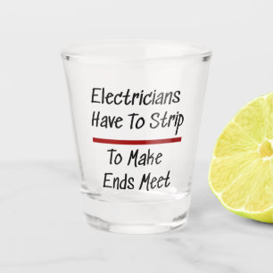 Verre A Shot Les électriciens plaisantent Funny Humour de nouv