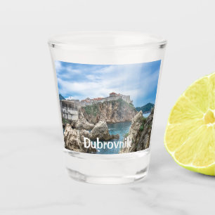 Verre A Shot Les murs de Dubrovnik vue mer