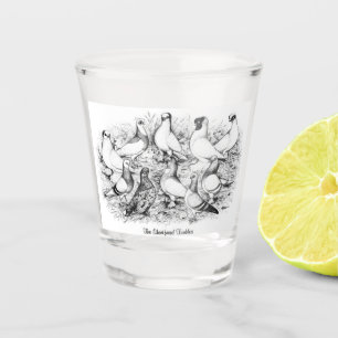Verre A Shot Les Pigeons Tumbler à courte vue