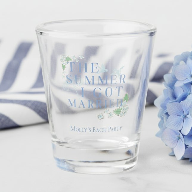 Verre A Shot L'été où je me suis marié - Bachelorette côtière (Capture the magic of your wedding season with “The Summer I Got Married” shot glass!)