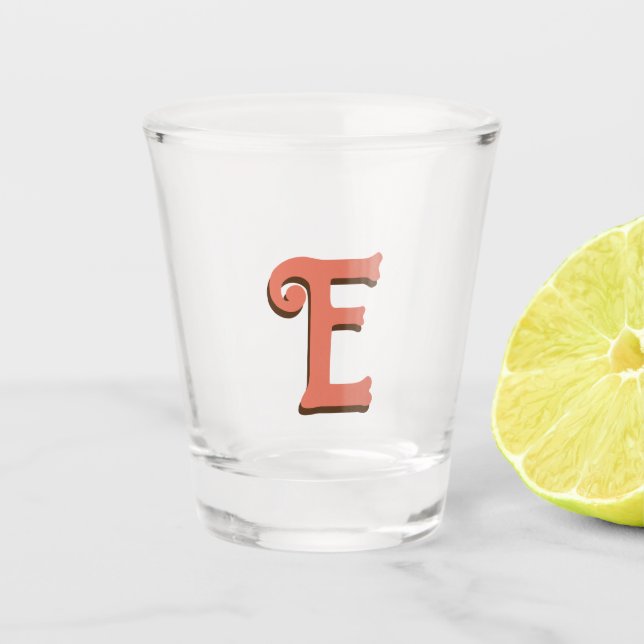 Verre A Shot LETTRE INITIALE CONTINUE 3D | Crème ivoire (Devant)