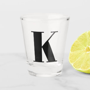 Verre A Shot Lettre initiale de monogramme Cadeau de mariage Fa