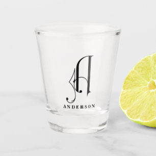 Verre A Shot Lettre Monogramme A personnalisée avec nom