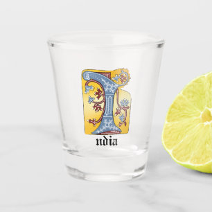 Verre A Shot LETTRE MOYENNE BLEUE ET ROUGE IVÉE Illuminée I