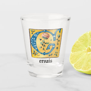 Verre A Shot LETTRE MOYENNE Florale Illuminée G MONO