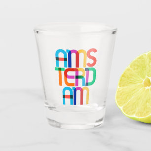 Verre A Shot Lettres Pays-Bas Pop Art