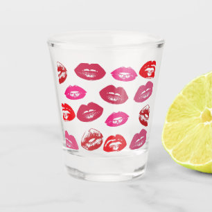 Verre A Shot Lèvres baisables (Lèvres baissantes, Rouge et Roug