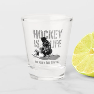 Verre A Shot L'hockey est la vie