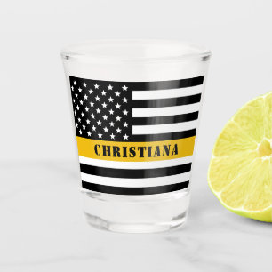 Verre A Shot Ligne mince or 911 Dispatcher USA