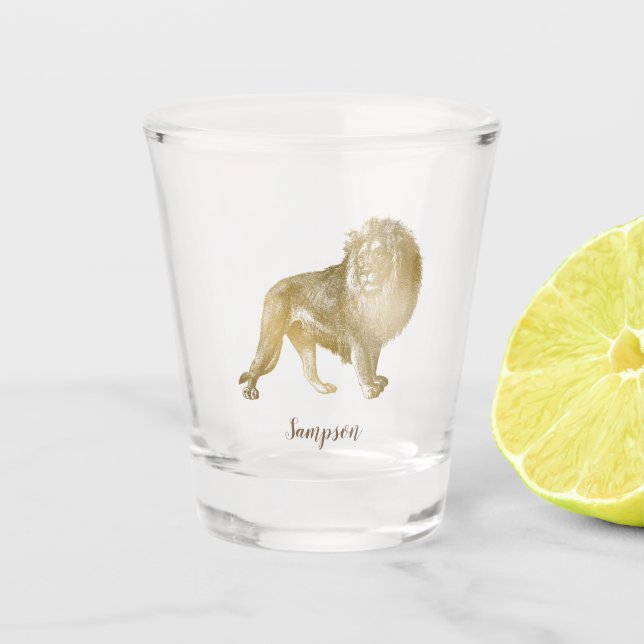 Verre A Shot Lion étonnant (Devant)