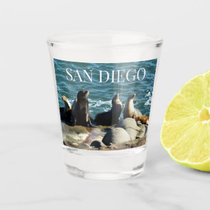 Verre A Shot Lions de la mer de San Diego