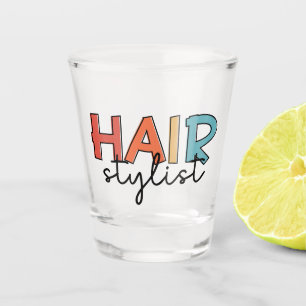 Verre A Shot Liste de cheveux Retro Coiffeur Cadeau