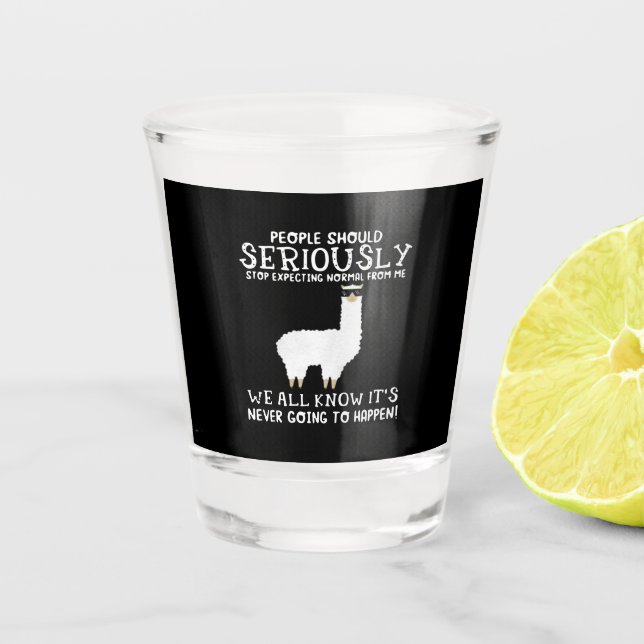 Verre A Shot Llama Gift| Les gens devraient sérieusement (Devant)