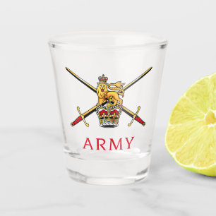 Verre A Shot Logo de l'armée britannique