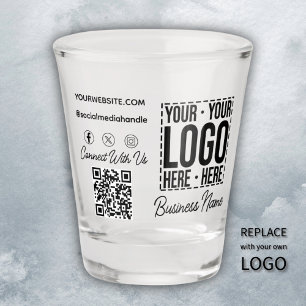 Verre A Shot Logo d'entreprise personnalisé Entreprise Cool mod