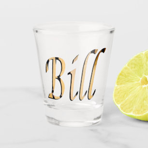 Verre A Shot Logo du nom de la facture en bois,