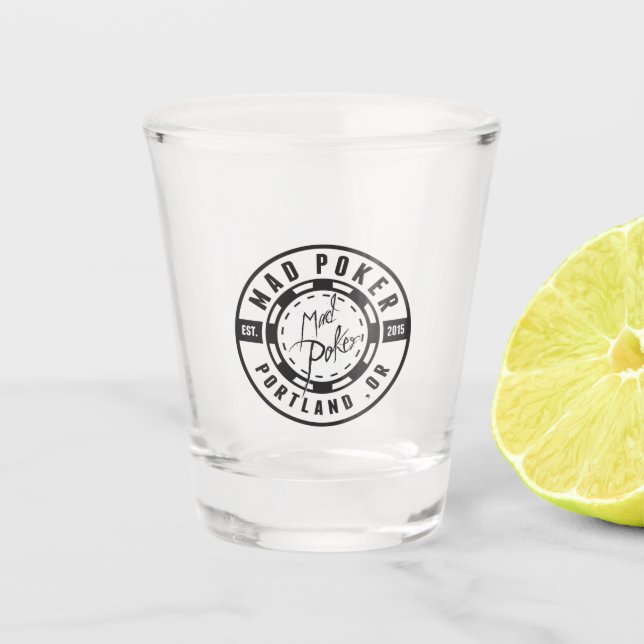 Verre A Shot Logo MAD Poker Bullet Shot Glass (Devant)