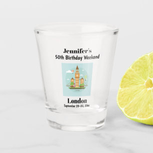 Verre A Shot Londres Angleterre Jalon d'anniversaire Voyage de
