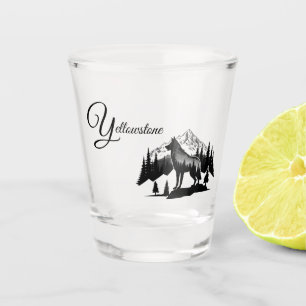 Verre A Shot Loup de Yellowstone