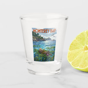 Verre A Shot Loutre de mer de la baie de Monterey Californie
