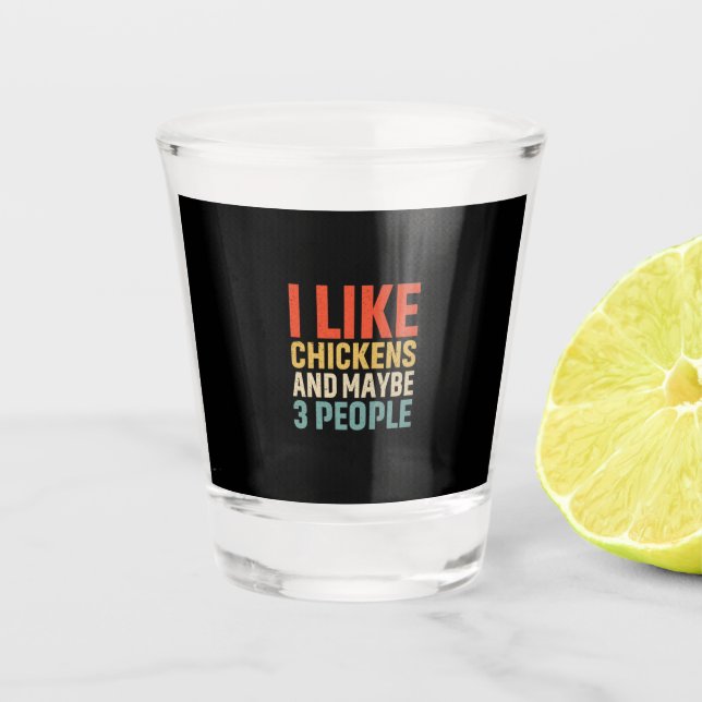 Verre A Shot Louvain de poulet | J'Aime Les Poulets (Devant)