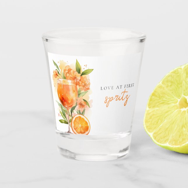Verre A Shot Love at First Spritz Fête de Mariage (Devant)