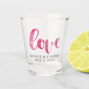 Verre A Shot Love Script Wedding Favor