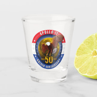 Verre A Shot Lune patriotique Eagle de cinquantième