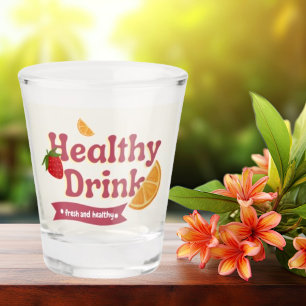 Verre A Shot Lunettes de boisson rose et jaune saines
