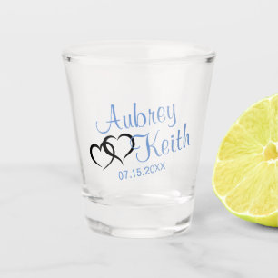 Verre A Shot Lunettes de mariage avec nom de mariée et de chamb