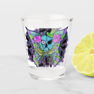 Verre A Shot Lunettes de tir Neon Skull Psyko-Daizie
