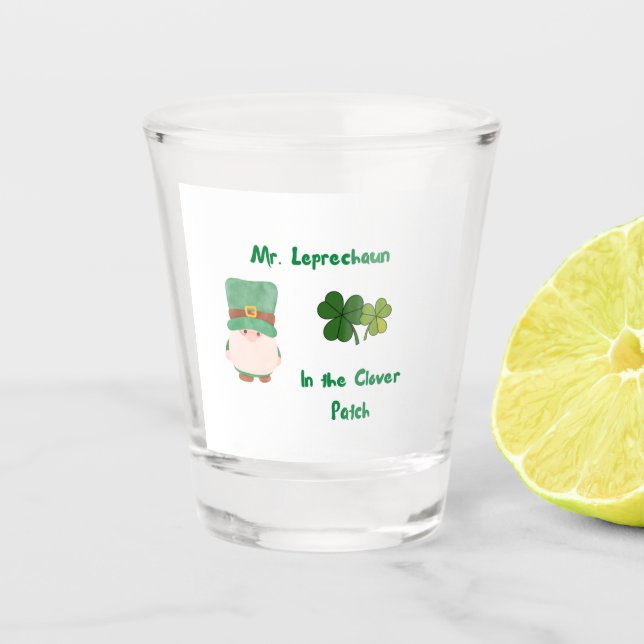 Verre A Shot M. Leprechaun dans le collier sur un (Devant)
