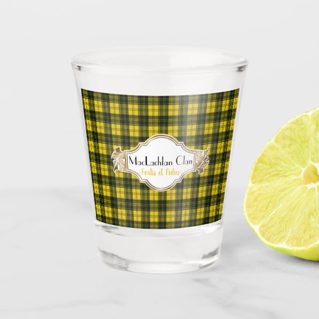 Verre A Shot MacLachlan Original Clan écossais Tartan (Devant)