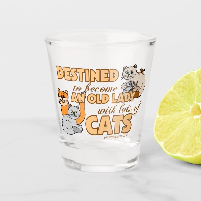 Verre A Shot Madame With Lots de dire de chats (Devant)