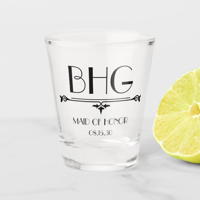 Verre A Shot Maid of Honor Initials (Devant)