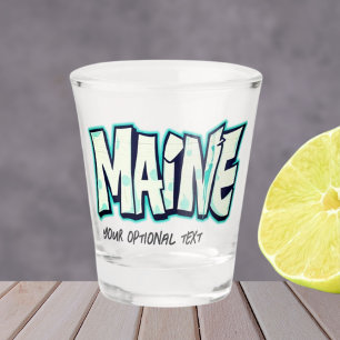 Verre A Shot Maine State of USA Nouvelle-Angleterre Graffiti Ba