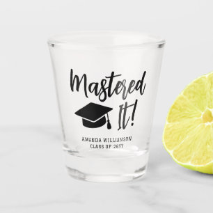 Verre A Shot Maîtrise personnalisée Diplôme La maîtrise