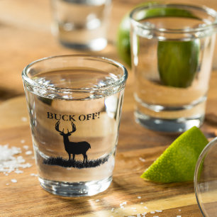 Verre A Shot MÂLE drôle OUTRE de la chasse de silhouette de