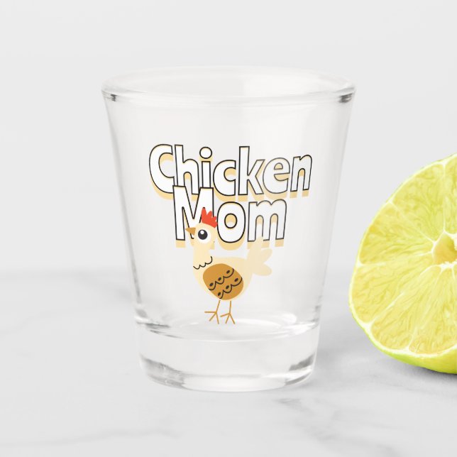 Verre A Shot Maman de poulet drôle (Devant)