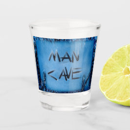 Verre A Shot Man Cave Blue Crystals