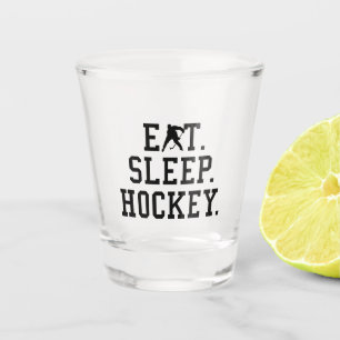 Verre A Shot Mangez le hockey sur glace - Amateurs de hockey