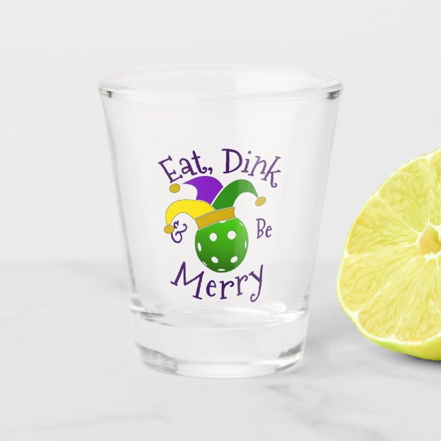 Verre A Shot Mardi Gras Pickleball Dink Be Joyeux (Devant)