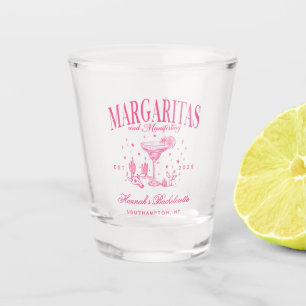Verre A Shot Margaritas Rétro Modernes et Mariage Rayé Bach