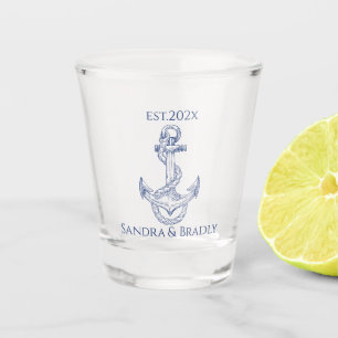 Verre A Shot Mariage côtier nautique en faveur des couples